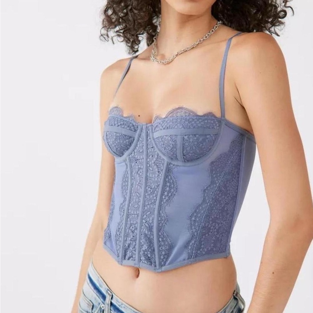 Urban Outfitters Corset Top in Blue